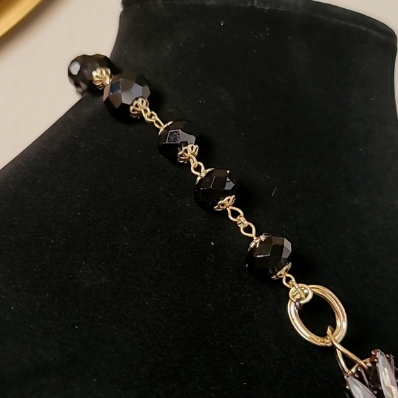 Vintage BETSEY JOHNSON Hollywood Glam Tiger / Leopard Statement Bib Necklace. - Picture 6 of 9